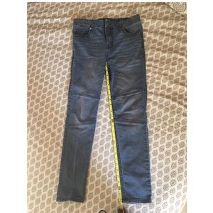 Boys size 14 super skinny gray moto style jeans